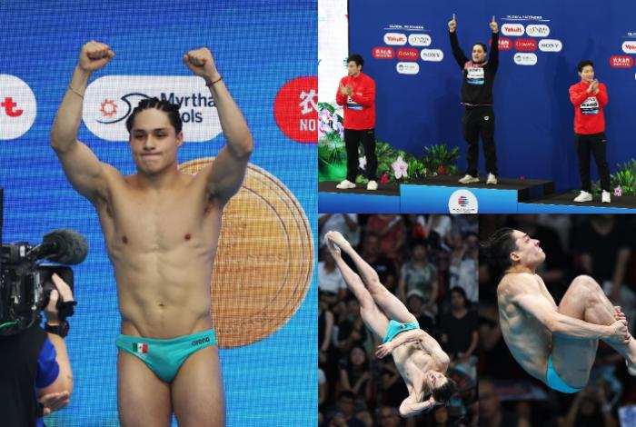 Osmar Olvera derriba la 'muralla' china y se corona como campeón del mundo en trampolín de 3 metros