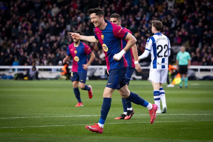 ¡Paliza del Barcelona! Goleada y exhibición de Lewandowski ante la Real Sociedad