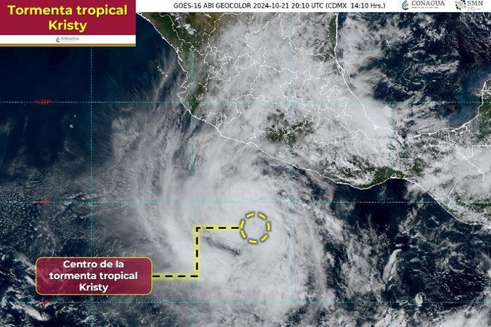 PC alerta a Guerrero y Michoacán por tormenta tropical Kristy