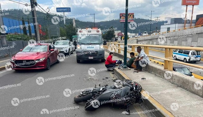 Pipa impacta a repartidor de comida en Morelia