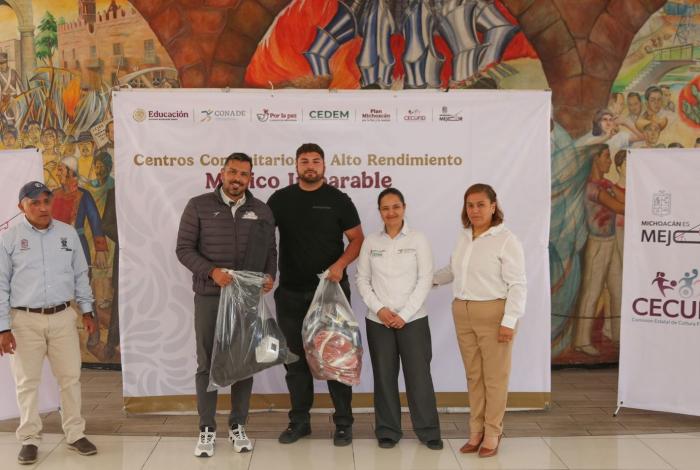 Plan Michoacán activa el deporte en 10 municipios con entrega de material: Cecufid