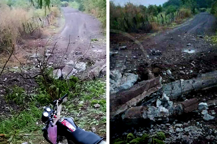 Pobladores señalan a “Los Viagras” de destrozar camino en zona de parcelas en La Ruana