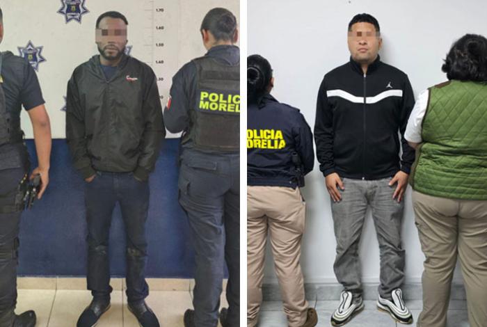 Policía de Morelia detiene a un peruano y un colombiano relacionados con delitos de acto impacto