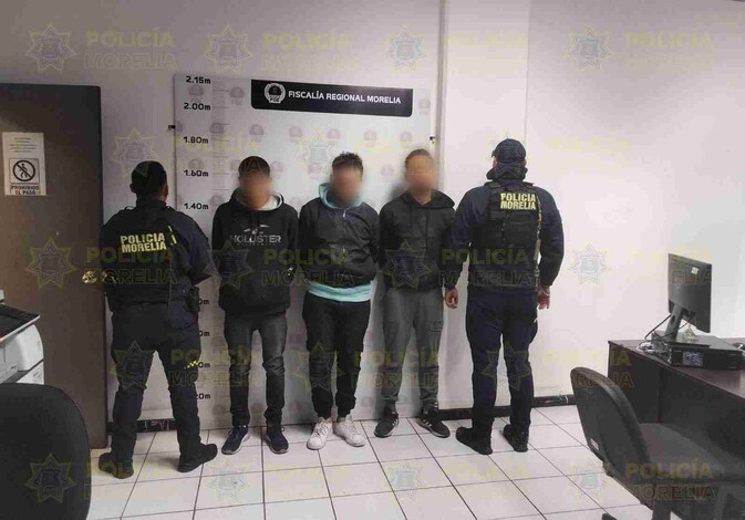 Policía Morelia detiene a tres por allanamiento