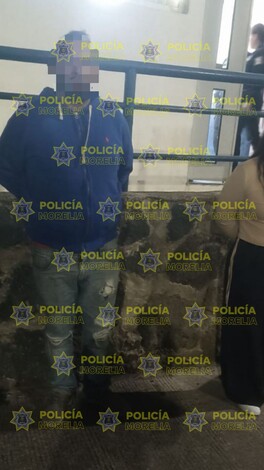 Policía Morelia detiene a dos por presunto robo en La Huerta