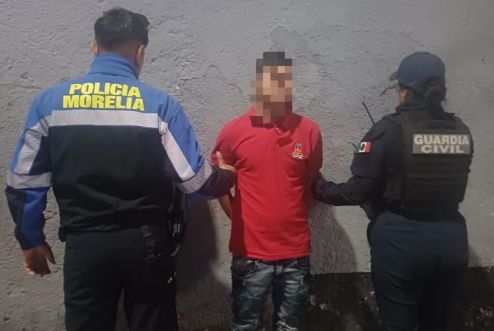 Policía Morelia detiene a sujeto con orden de aprehensión por robo a OXXO