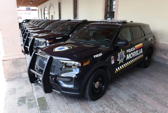 Policía Morelia estrena 20 patrullas inteligentes 'Raptor' con tecnología de vanguardia