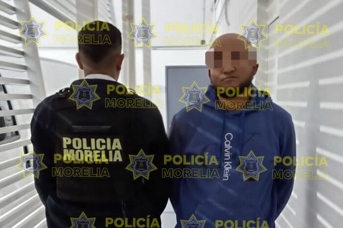 Policía Morelia frustra potencial ataque y asegura a sujeto armado en Villas del Pedregal