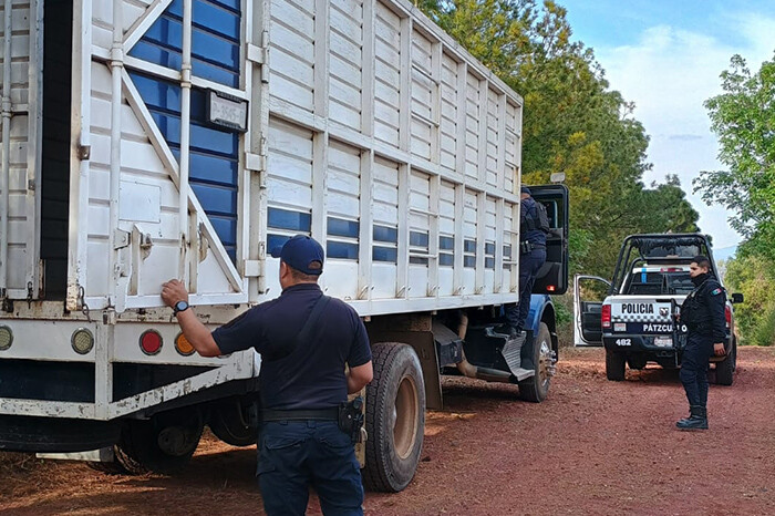 Policías de Pátzcuaro y Guardia Civil recuperan 2 vehículos robados