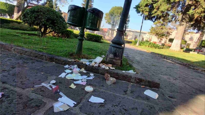 Por falta de cultura, Jardín de Villalongín está repleto de basura