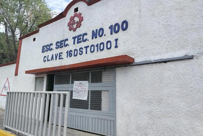 Por obras del Teleférico de Morelia, suspenden parcialmente clases en la Secundaria Técnica No. 100