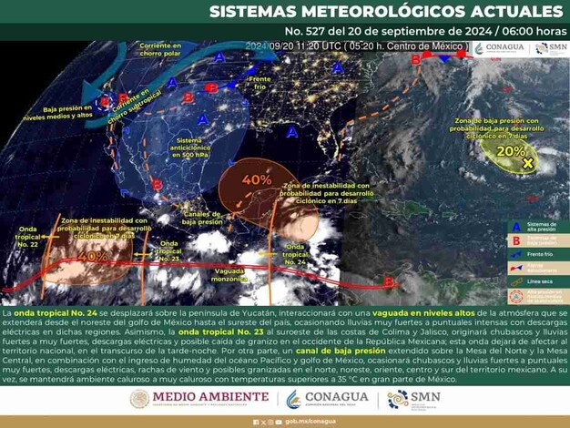 Por onda tropical No. 23 se esperan lluvias fuertes en Morelia