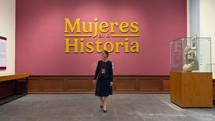 Presidenta Claudia Sheinbaum inaugura la sala Mujeres en la Historia en Palacio Nacional en conmemoración del 8M