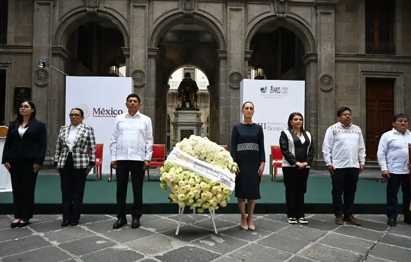 Presidenta Claudia Sheinbaum encabeza Conmemoración del 153 Aniversario Luctuoso de Benito Juárez