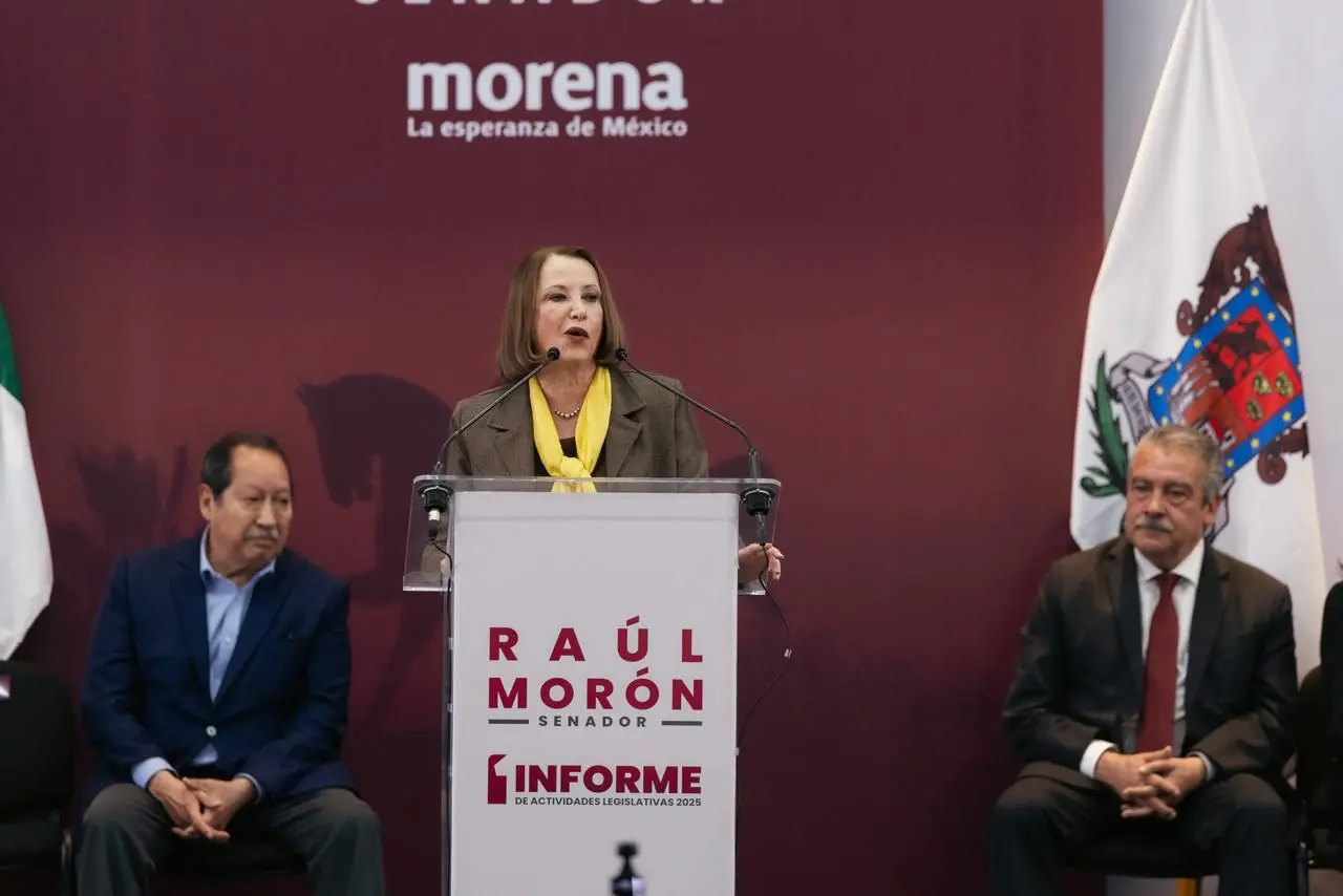 Presidenta del Senado destaca trayectoria de Raúl Morón y su compromiso con la educación