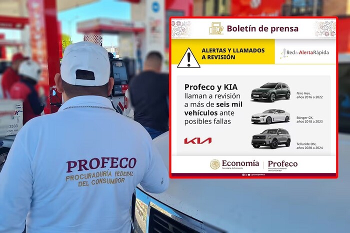 Profeco y KIA México llaman a revisión a más de seis mil vehículos por posibles fallas