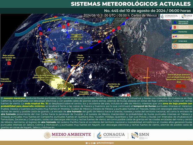 Protección Civil Municipal Informa: Posibles Lluvias Intensas en Michoacán