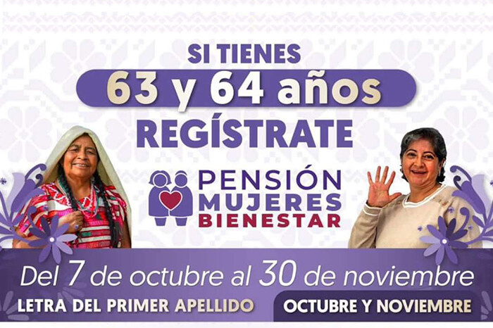 Próximo lunes iniciará registro Pensión Mujeres Bienestar en Lázaro Cárdenas