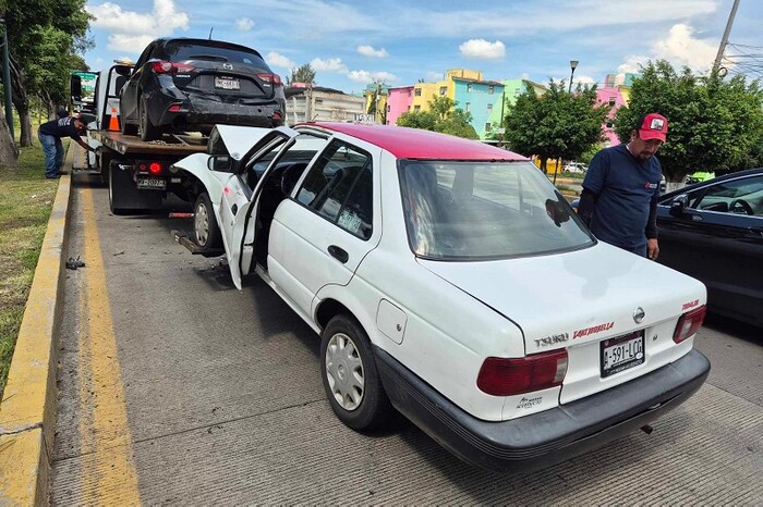 Reportan colisión múltiple en Libramiento Paseo de la República en Morelia