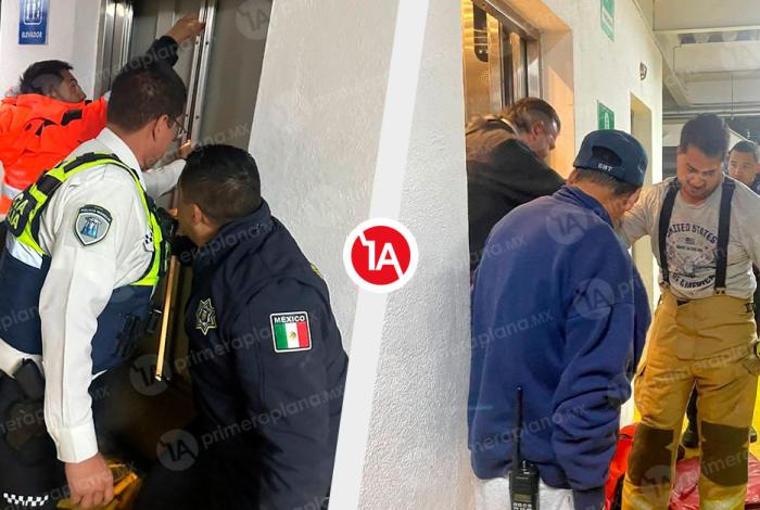 Rescatan a un hombre atrap4do en un elevador, en Morelia
