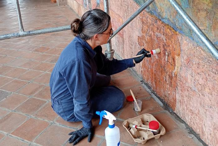 Rescatan mural de Alfredo Zalce en Palacio de Gobierno del Estado