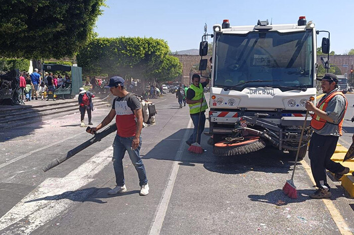 Retiran más de 3 toneladas de basura tras inicio del Carnaval del Torito de Petate en Morelia