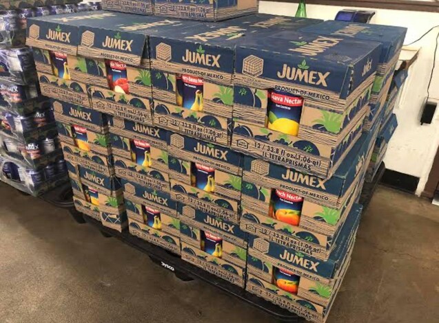 Roban con vilencia más de 3 mil 397 cajas de jugos Jumex