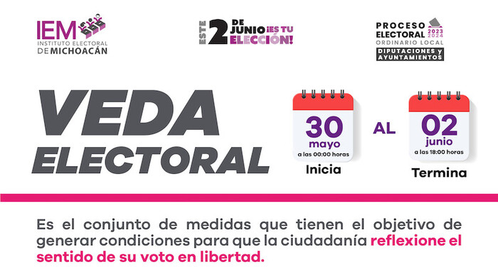 ¿Sabes que está prohibido en la veda electoral?