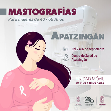 #Salud | SSM anuncia mastografías gratuitas en Apatzingán