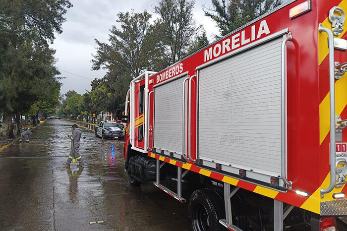 Se despliega Protección Civil Municipal para atender afectaciones por lluvias en Morelia