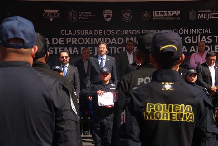 Se gradúan 81 nuevos elementos de la Policía Morelia