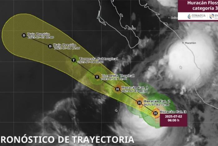 Se prevé que Flossie, de categoría 3, empiece a debilitarse en próximas horas