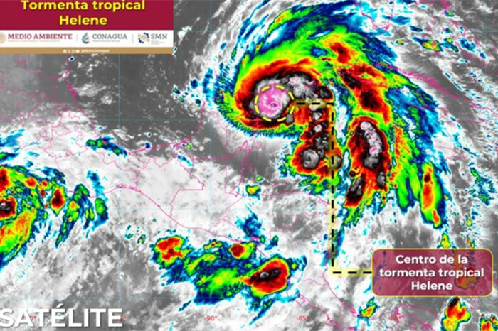 Se pronostica que Helene se intensifique a huracán categoría 1 en las próximas horas e impacte en Cancún