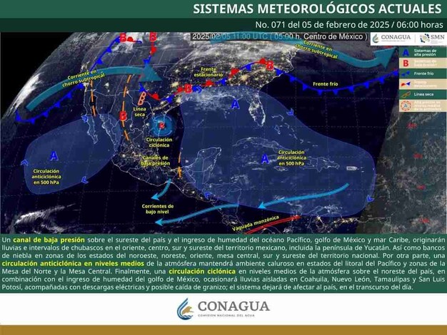 Se pronostican intervalos de chubascos en varias regiones del estado de Michoacán