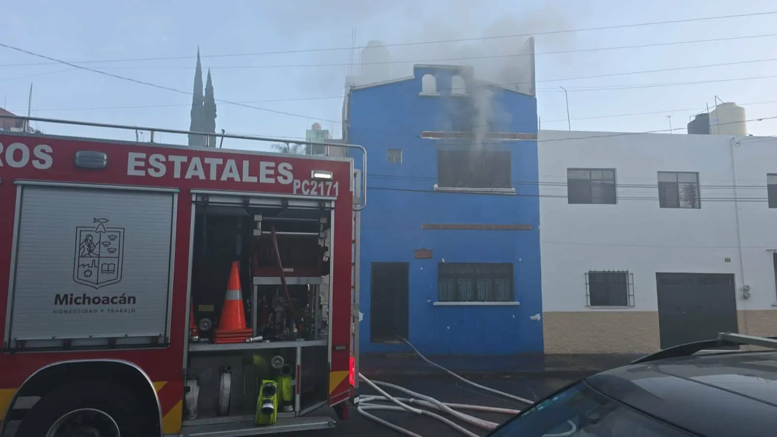 Se quema una casa en la colonia Obrera de Morelia