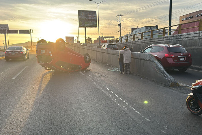 Se registra accidente automovilístico en el libramiento norte de Morelia