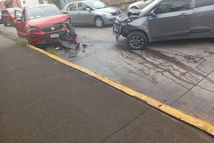 Se registra choque en la subida a Santa María