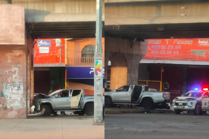 Se registra choque entre camioneta y un taxi en el periférico norte de Morelia