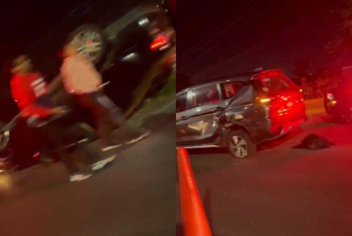 Se registra choque volcadura vehicular en el Libramiento Nororiente de Morelia