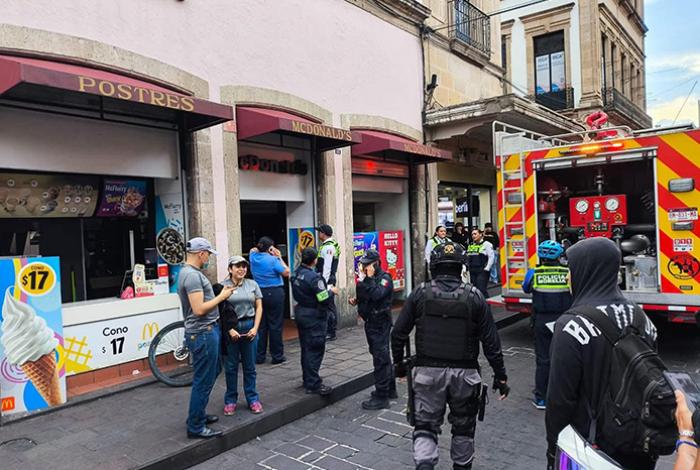 Se registra conato de incendio en un McDonald's del Centro Histórico de Morelia