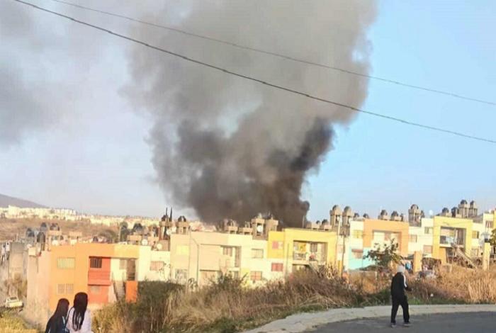 Se registra incendio de domicilio en Hacienda del Sol, Tarímbaro