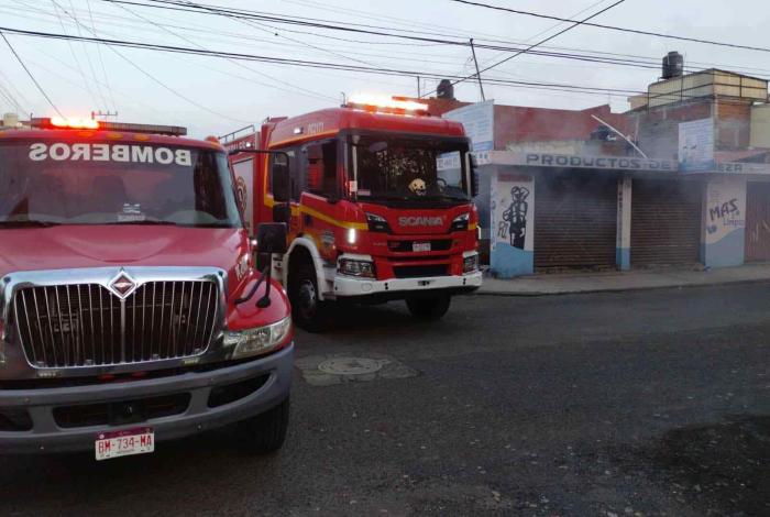 Se registra incendio en comercio de la colonia Prados Verdes, Morelia