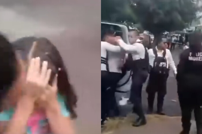 Se viraliza video de elementos de la Policía de Morelia rociando gas lacrimógeno a niña; CEDH investiga