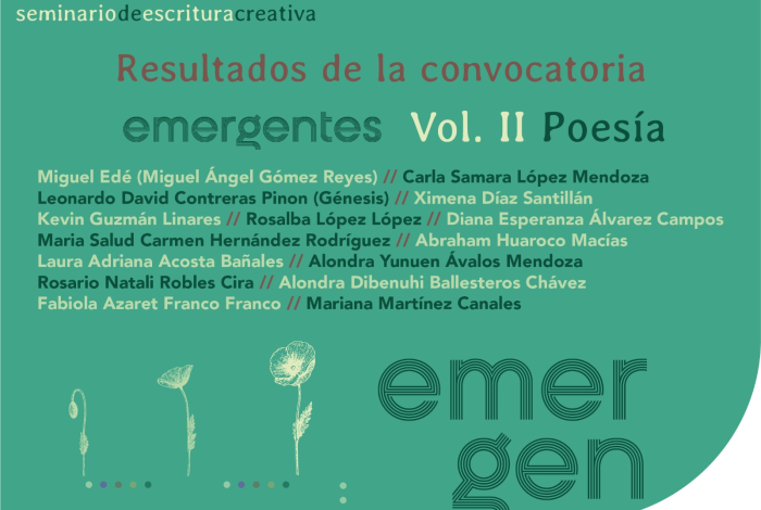SeCultura Morelia anuncia resultados de convocatoria ‘Emergentes Vol. II Poesía’