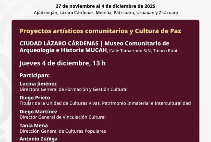 Secum invita a la comunidad artística a participar en mesa sobre proyectos comunitarios