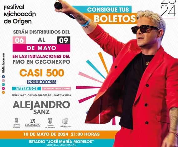 #Secum | No te quedes con el “Corazón partío” y ve al Festival de Origen por tus boletos para Alejandro Sanz