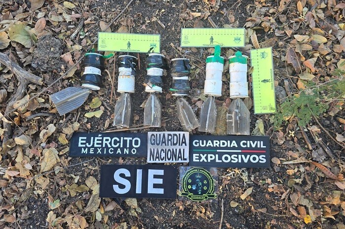 Seis artefactos explosivos asegurados en Buenavista: SSP