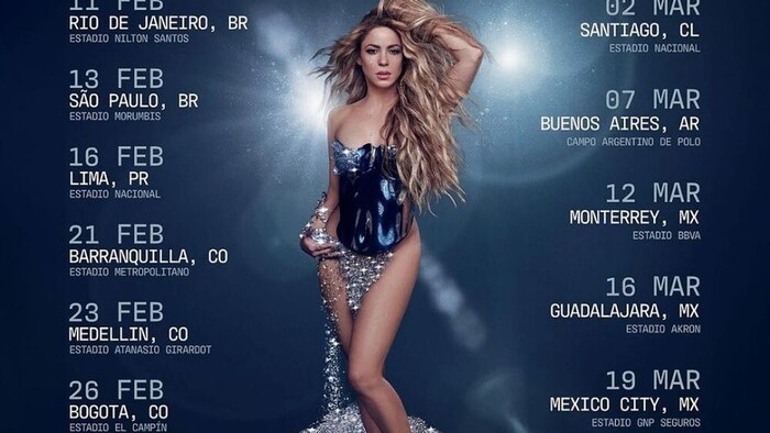 Shakira ofrecerá conciertos en CDMX, Guadalajara y Monterrey en 2025