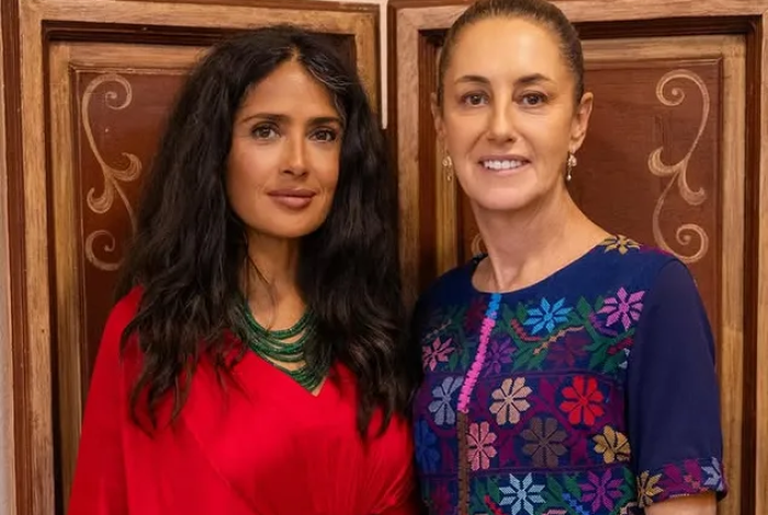 Sheinbaum explica encuentro con Salma Hayek en Veracruz