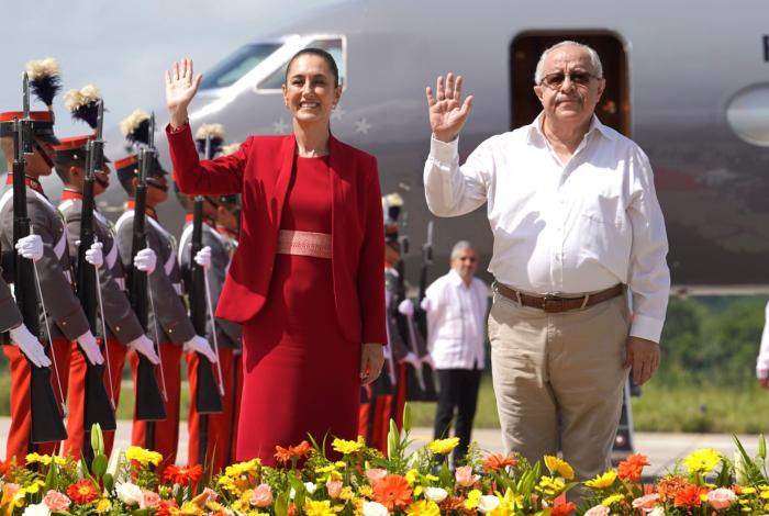 Sheinbaum y Arévalo anuncian ampliación del Tren Maya a Guatemala y Belice